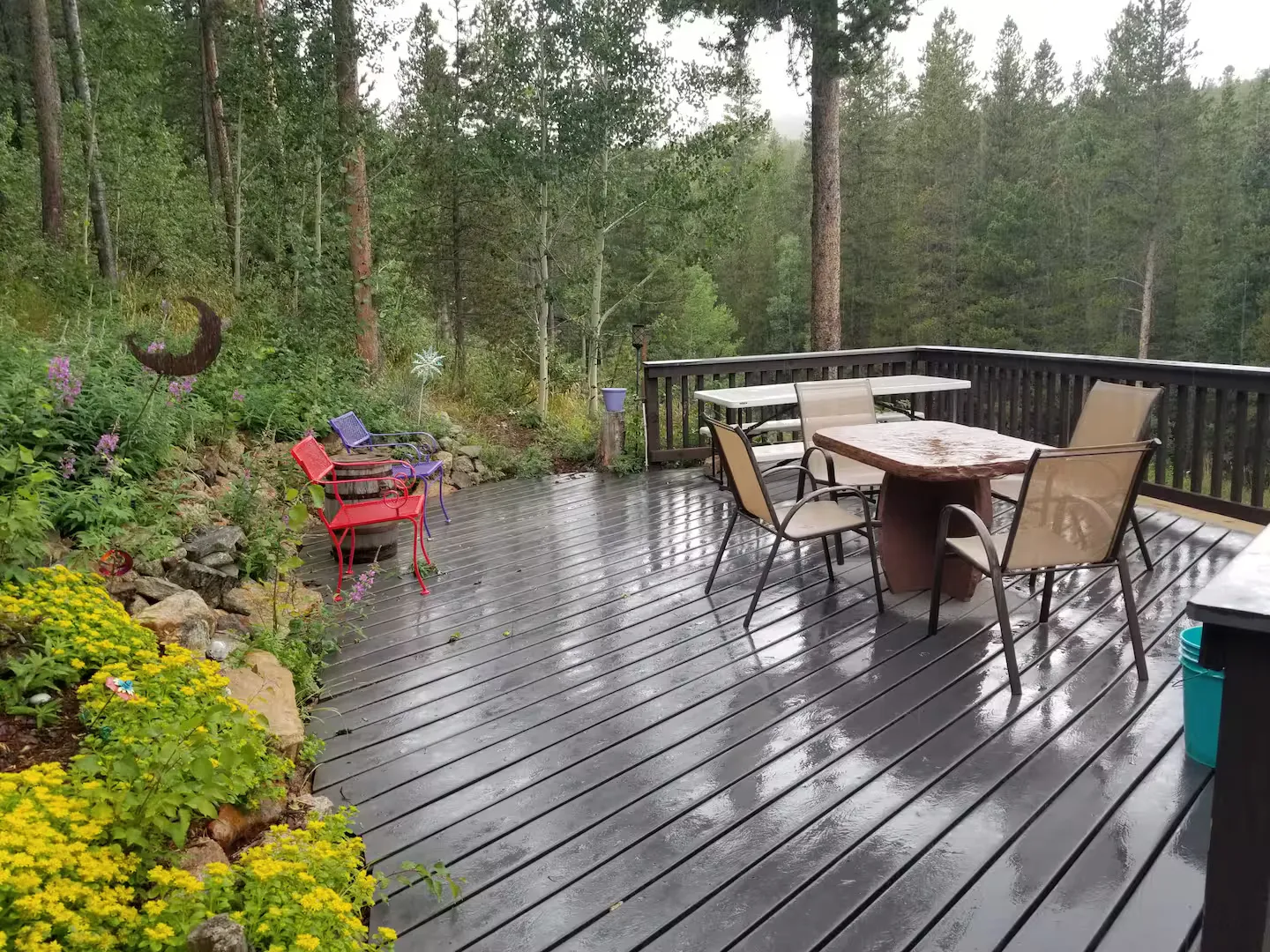 The spacious wraparound deck.