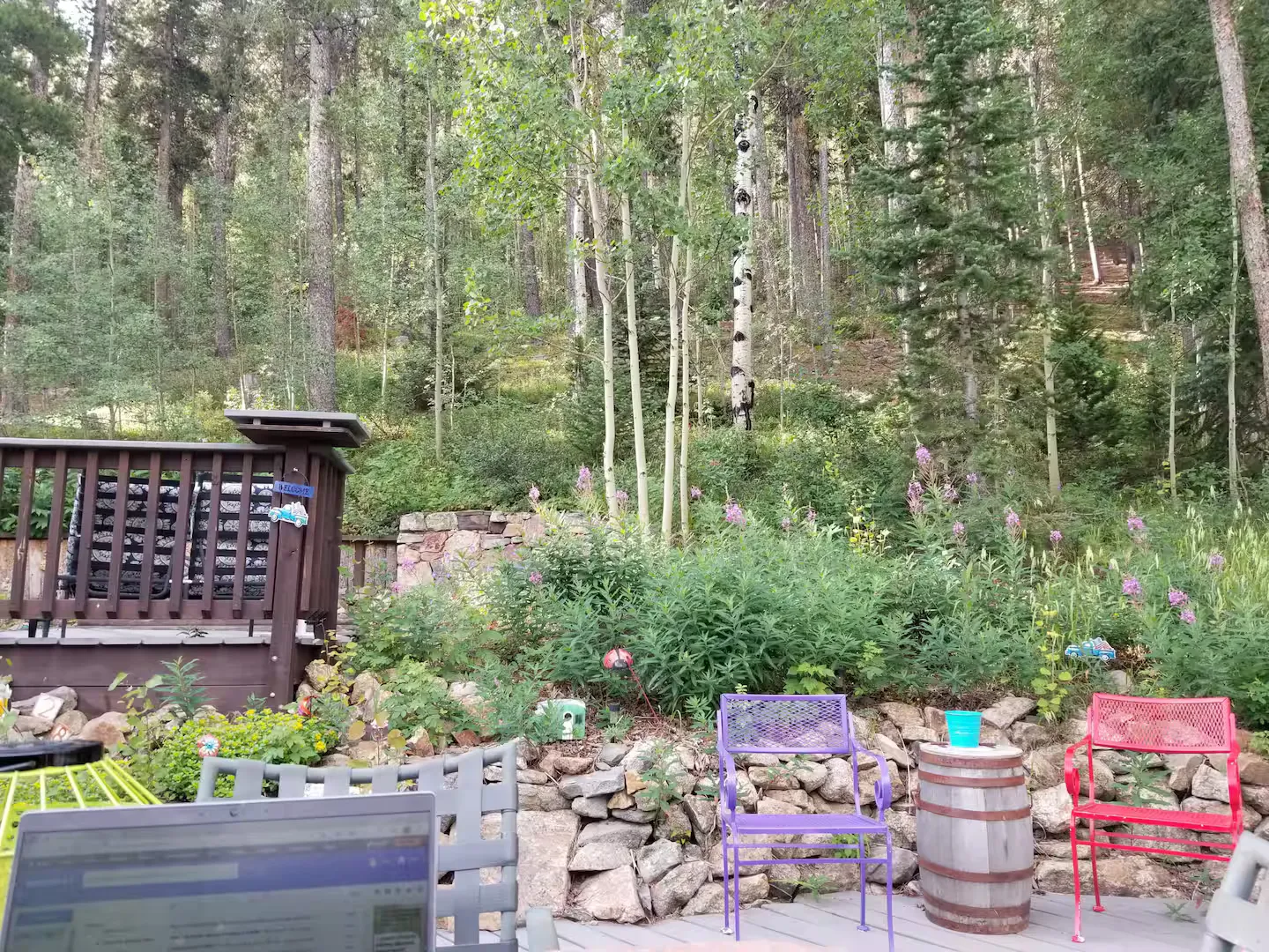 Rivendell Cabin set into the forested mountainside.