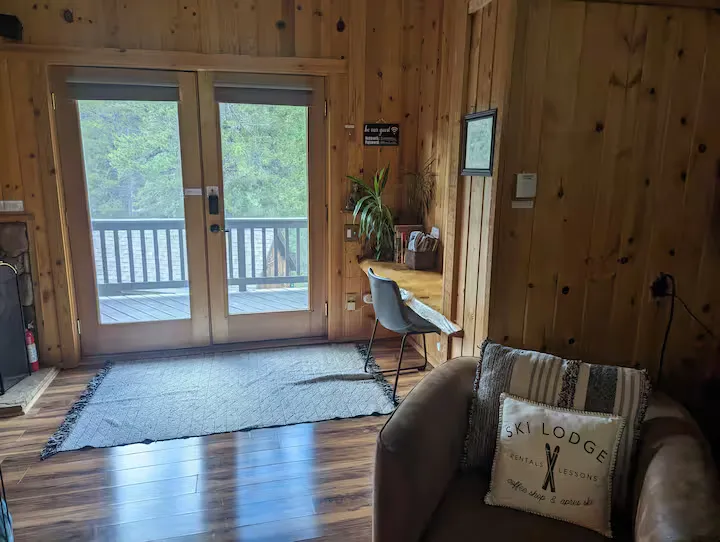 The living area by the front entrance.