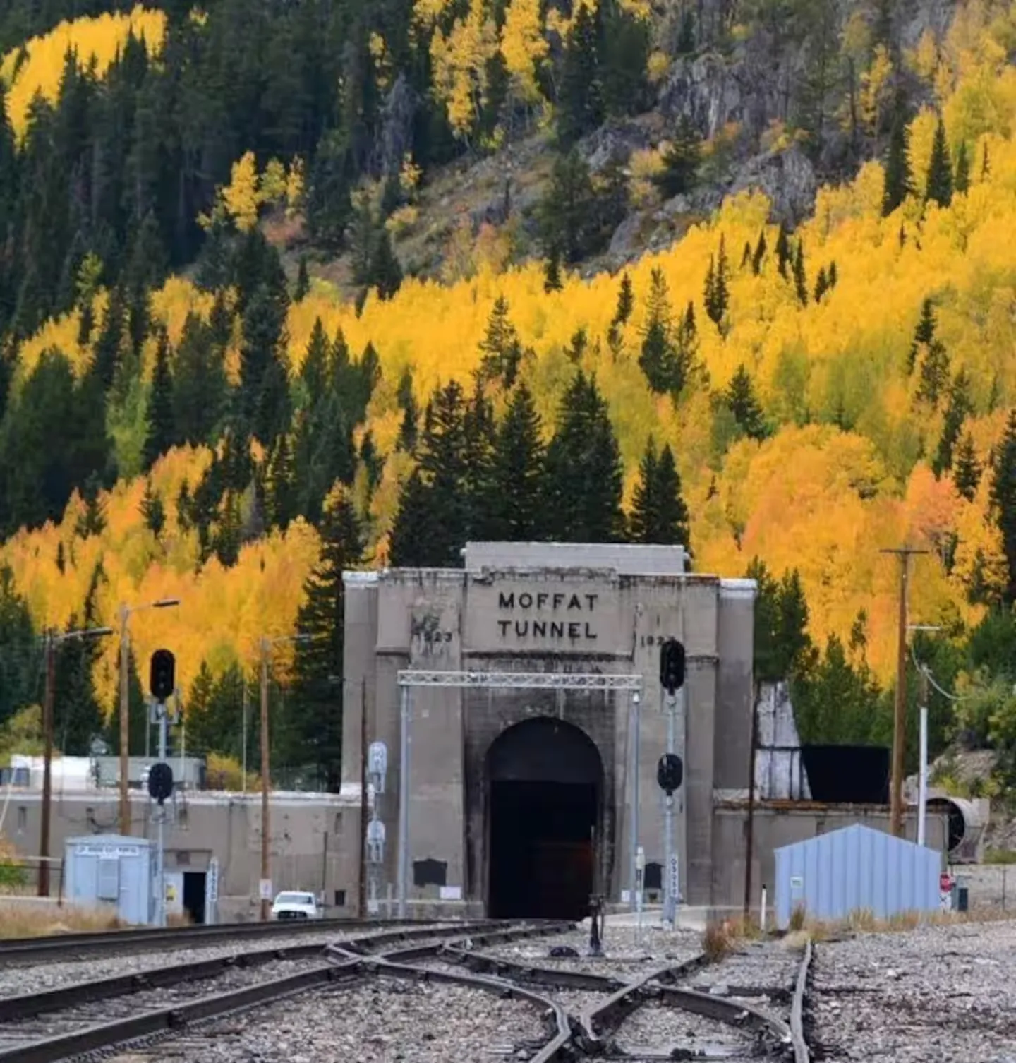 The historic Moffat Tunnel at Rollinsville
