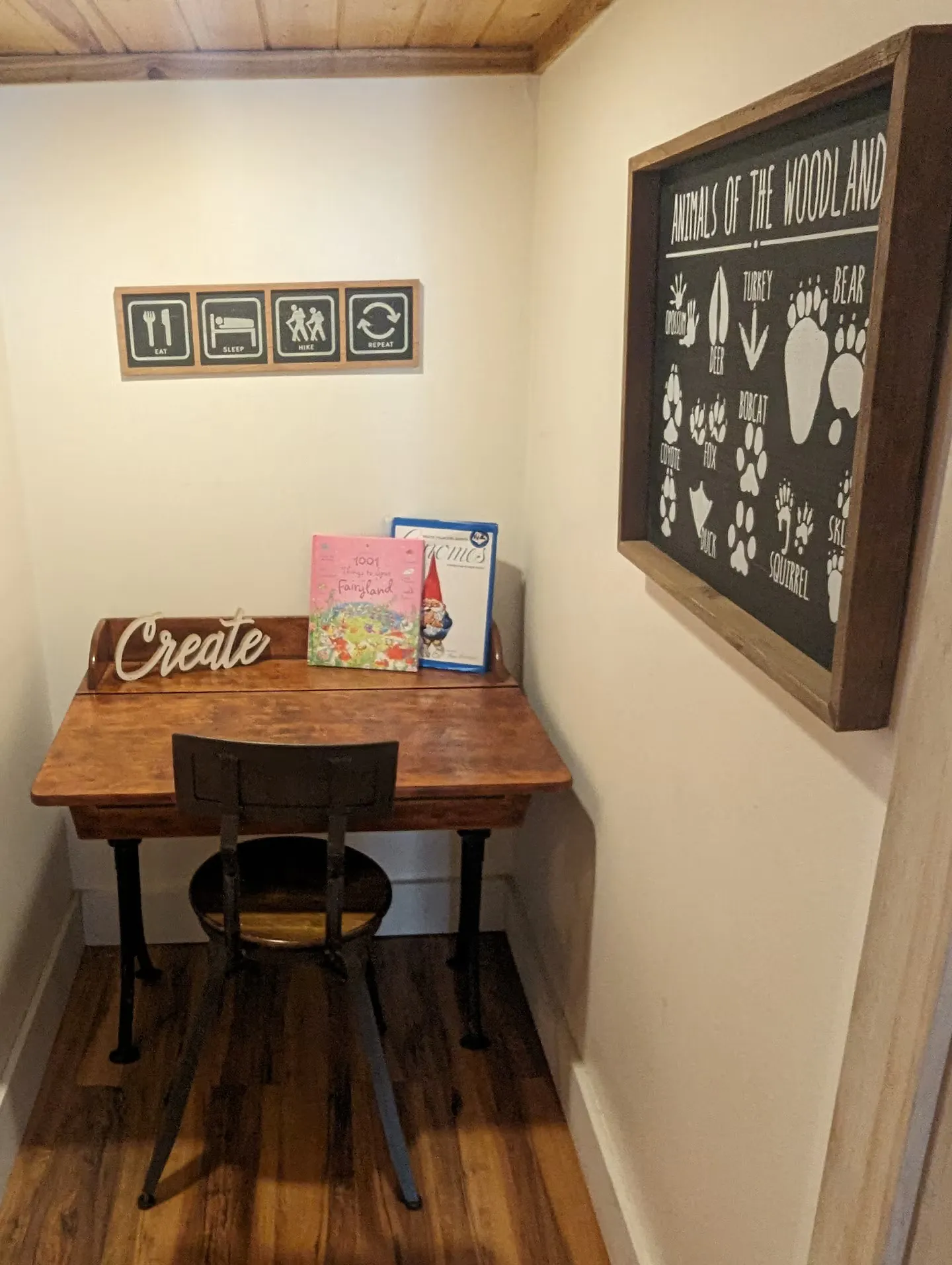 A quiet desk nook for remote work.